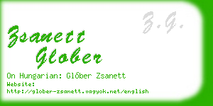 zsanett glober business card